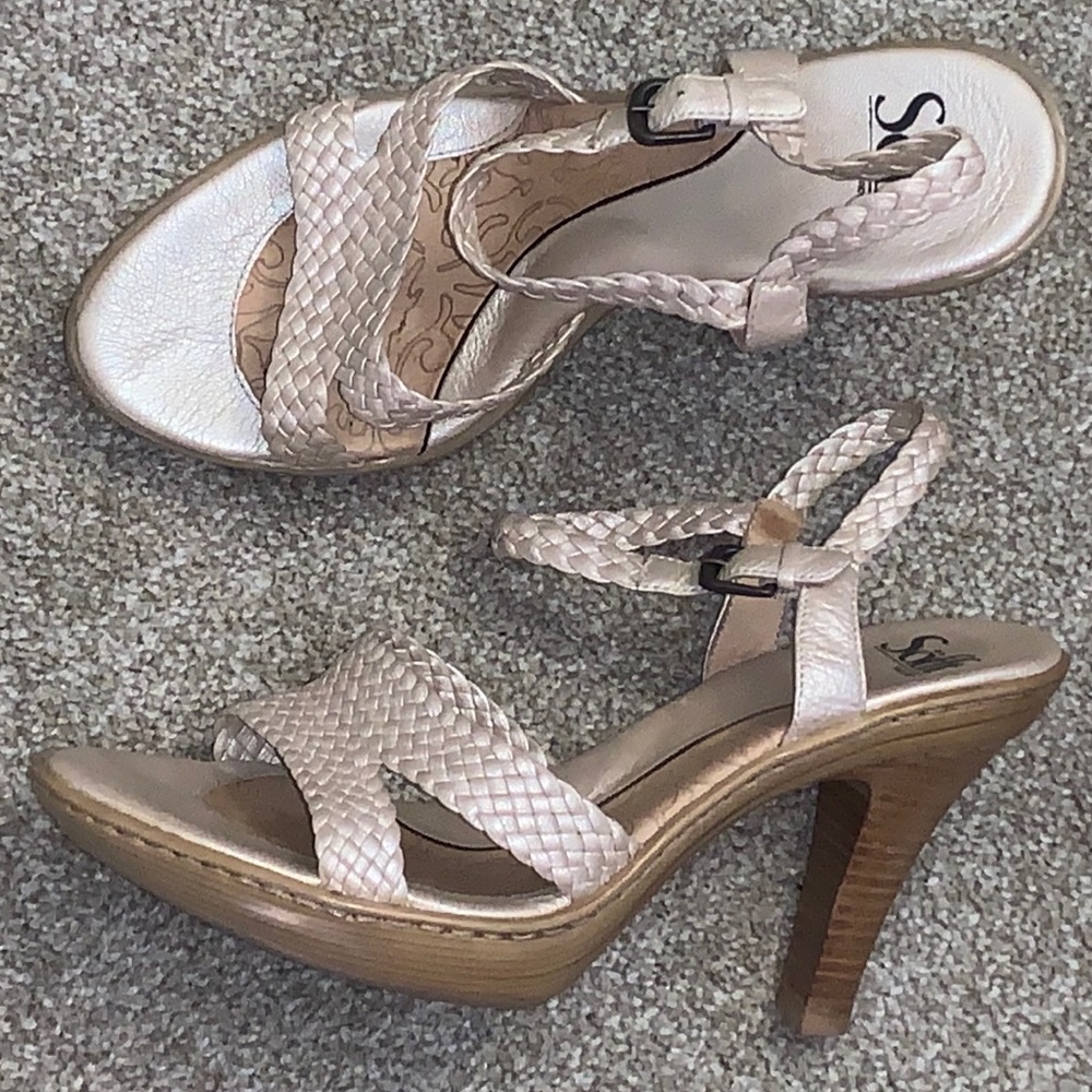Sofft Woven Braided Heel Sandals